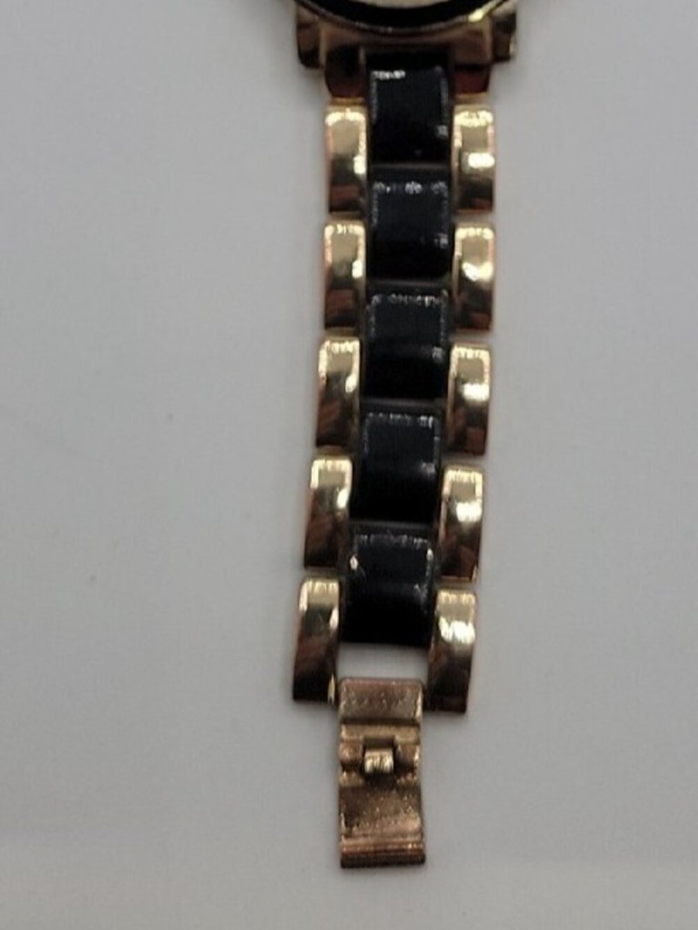 Kardashian Kollection Two-Tone Gold & Black Quartz Link Bracelet Watch - Tested - Picture 4 of 16